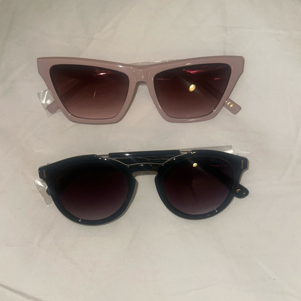 Velvet Pink and Black Sunglasses Collection